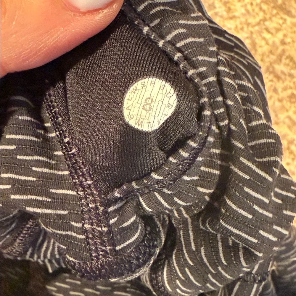 lululemon athletica Wunder Under Score Jacquard Black Cropped High Rise Leggings